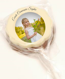 Personalised chocolate lollipop