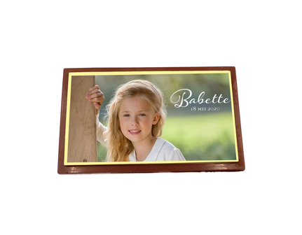 Gepersonaliseerde chocolade plaat groot