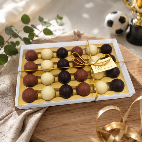 Chocolade voetbal pralines 24st
