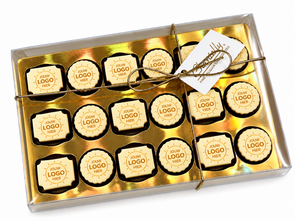 Geschenkdoos met 18 logo pralines 